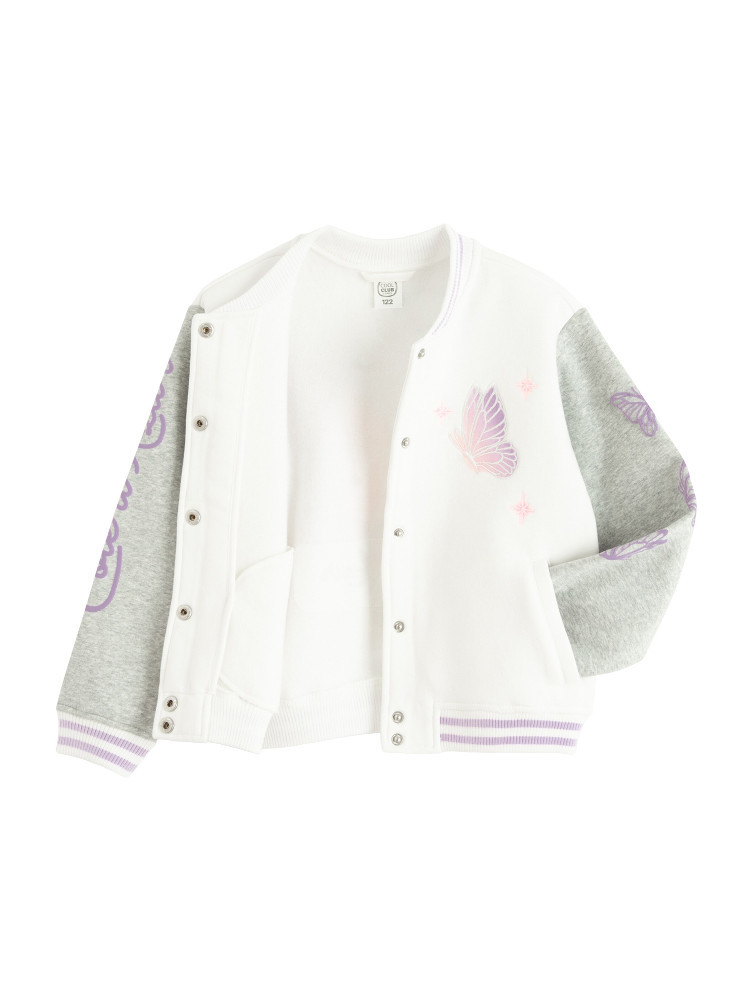 Veste de survêtement Cool Club en blanc : devant