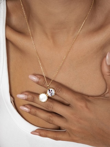 Hey Happiness - Cadena 'Seraphina Locket' en oro