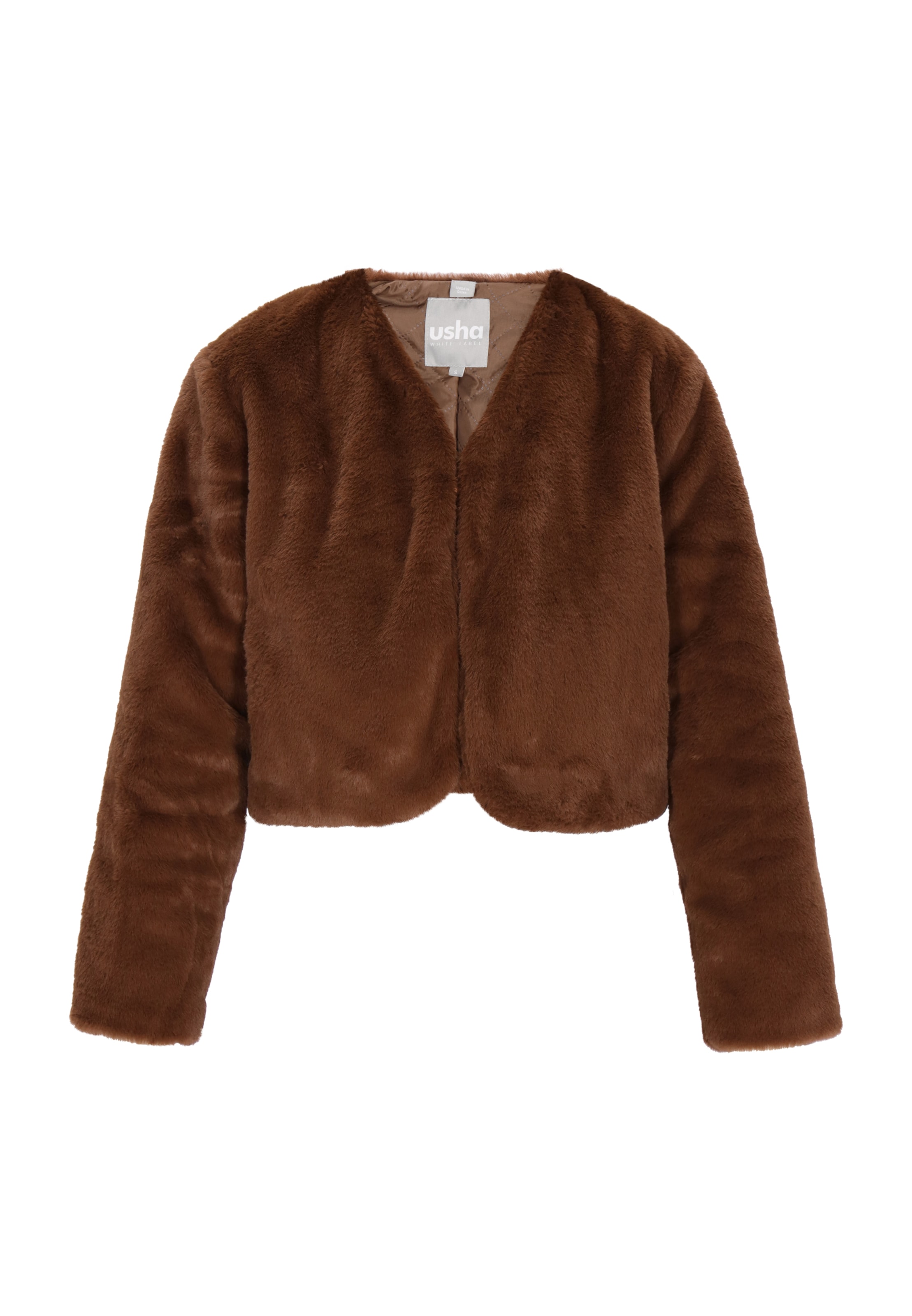 usha WHITE LABEL Φθινοπωρινό και ανοιξιάτικο μπουφάν σε καφέ: μπροστά