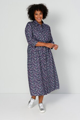 MIAMODA Shirt Dress in Blue