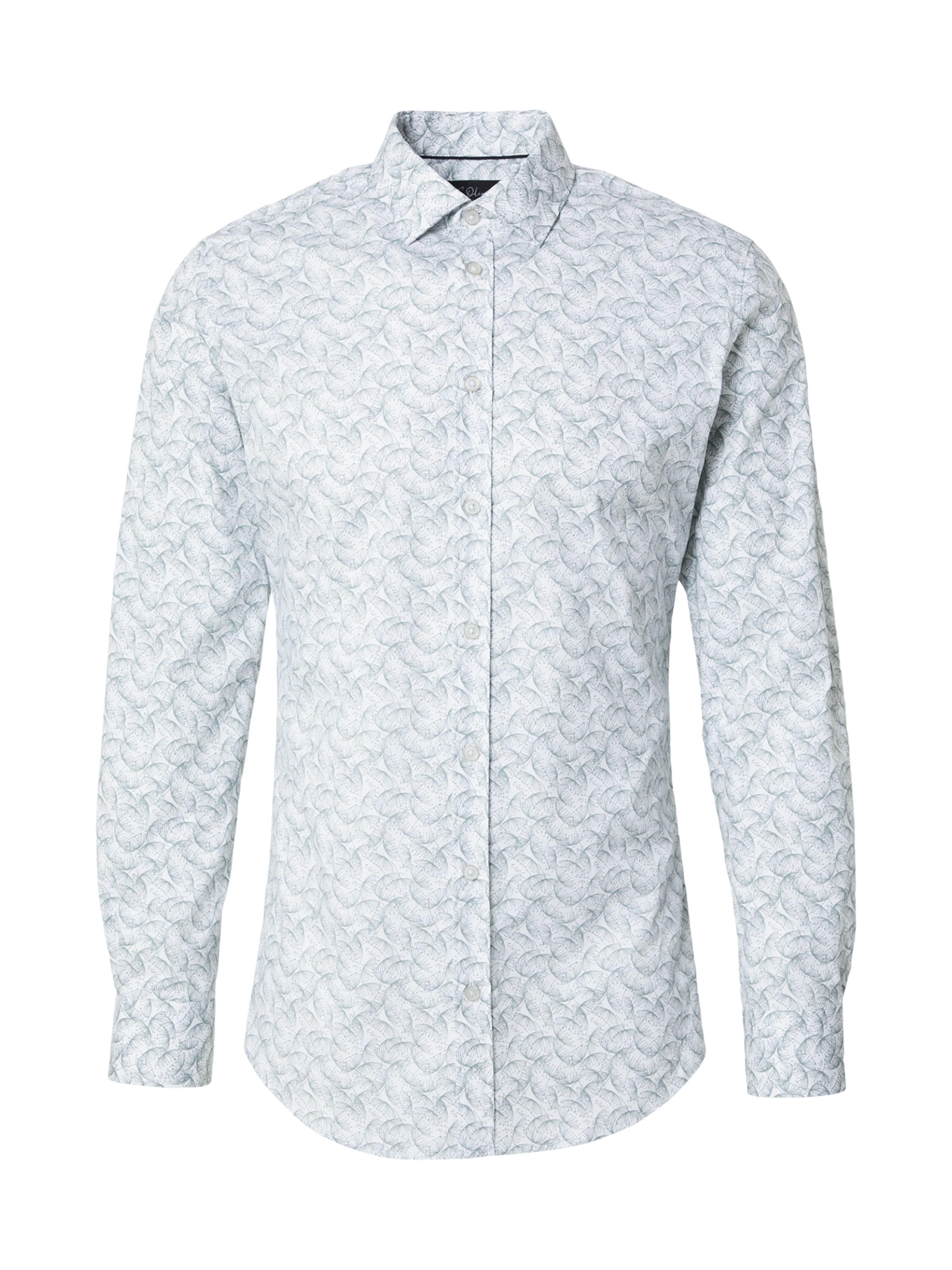 s.Oliver Slim Fit Paita värissä valkoinen: etupuoli