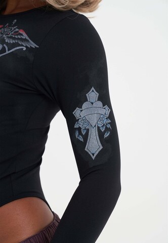 Ed Hardy Боди-футболка в Черный