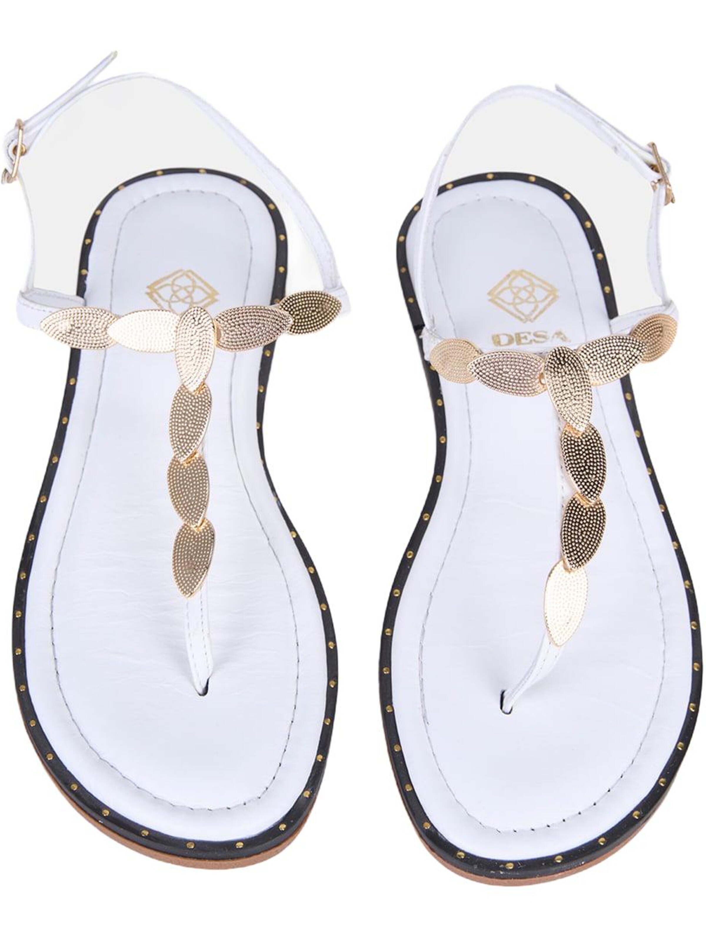 Desa T-Bar Sandals in White