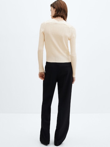 MANGO Knit Cardigan 'RIKKI' in Beige