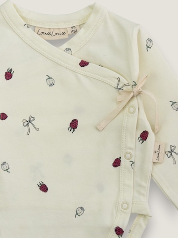 LouieLouie Sparkdräkt/body 'Wrap ∼ Raspberry and flowers' i vit