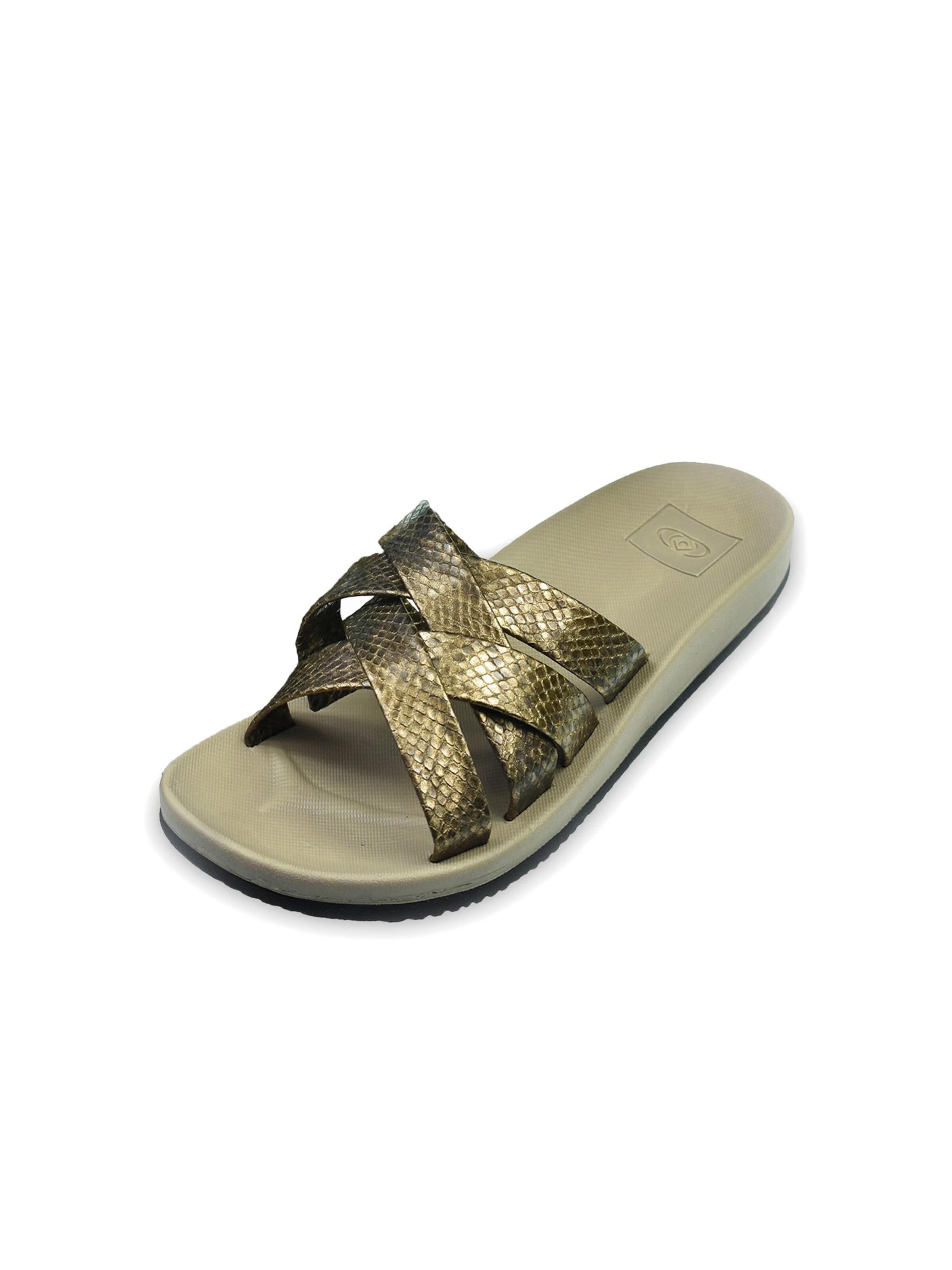 Brasileras Mule 'Bucla' in Gold: front