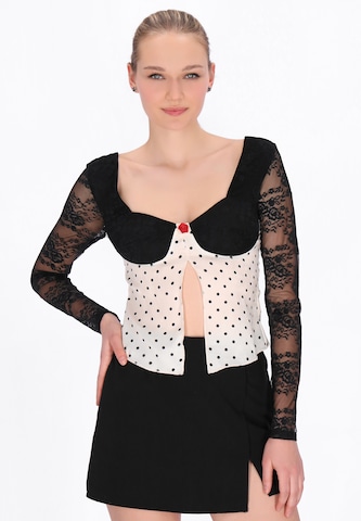 myMo at night Blouse 'Party' in Wit: voorkant