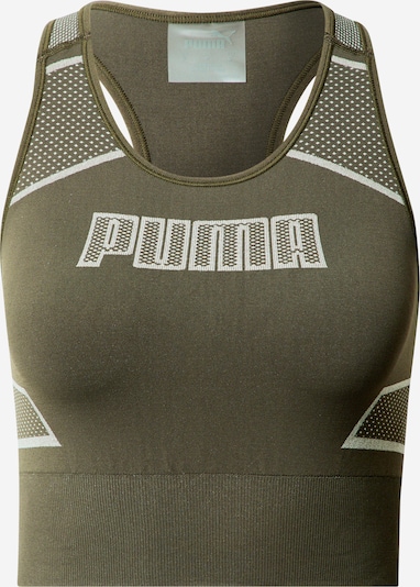 PUMA Sporttopp i mörkgrön / vit, Produktvy