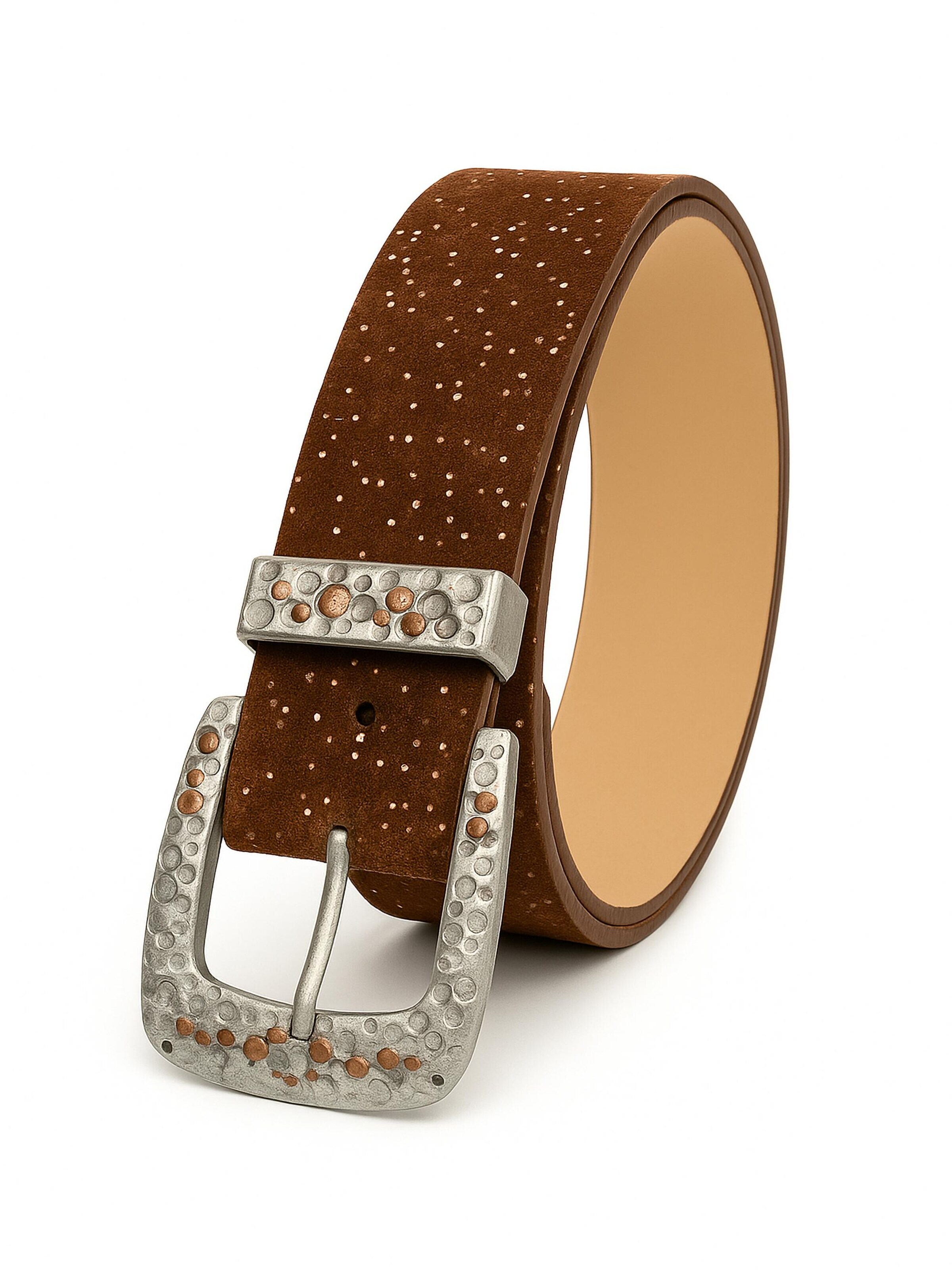 COLLEZIONE ALESSANDRO Belt 'Sparkle' in Brown: front