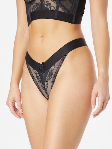 Hunkemöller Stringid 'Cleo', värv must: eest vaates