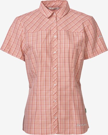 VAUDE Athletic Button Up Shirt ' W Tacun ST II ' in Pink: front