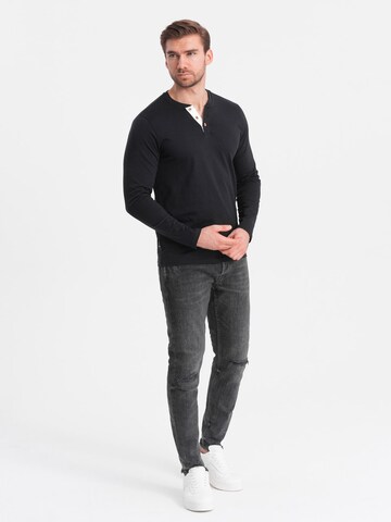 Ombre Shirt in Schwarz