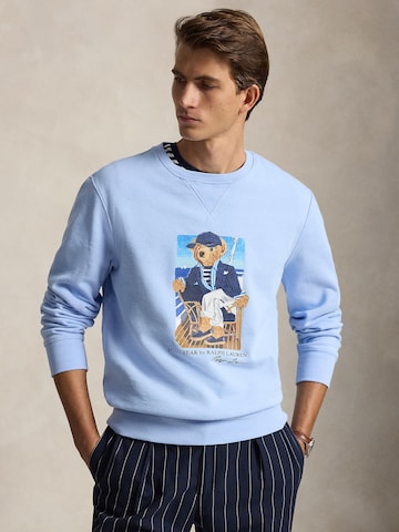 Polo Ralph Lauren Majica 'SEASONAL' | modra barva: sprednja stran