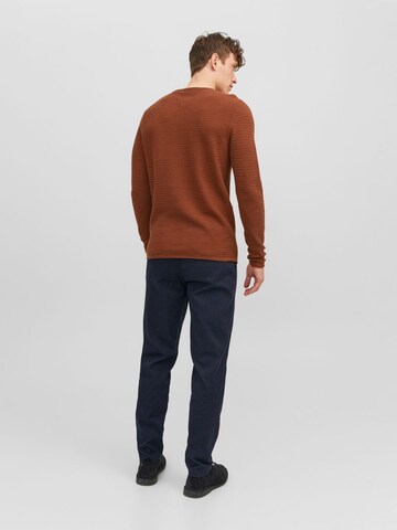 JACK & JONES Tapered Bandplooibroek 'Ace Harvey' in Blauw