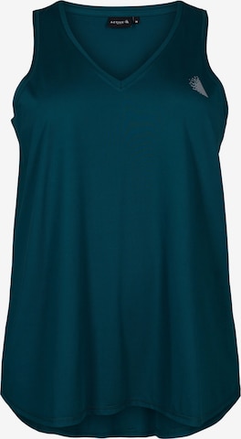 Active by Zizzi Sporttop 'ABASIC' in Groen: voorkant