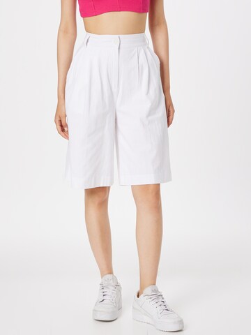 Loosefit Pantalon Nasty Gal en blanc : devant