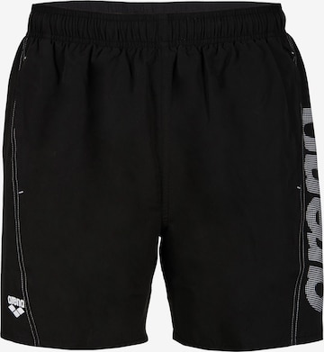 ARENA Swimming Trunks 'LOGO BOXER' in Black: front