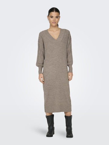 ONLY Gebreide jurk in Beige: voorkant
