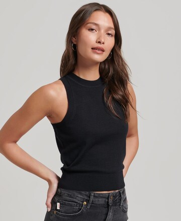 Superdry Knitted Top in Black: front