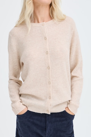 b.young Gebreid vest in Bruin