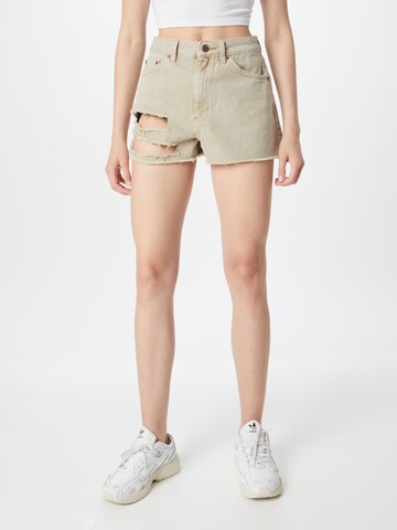 TOPSHOP Regular Jeans in Beige: front