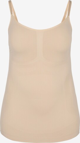 Devoted by Zizzi - Top moldeador en beige: frente