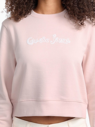 GUESS JEANS Sweatshirt in rosé / weiß, Produktansicht