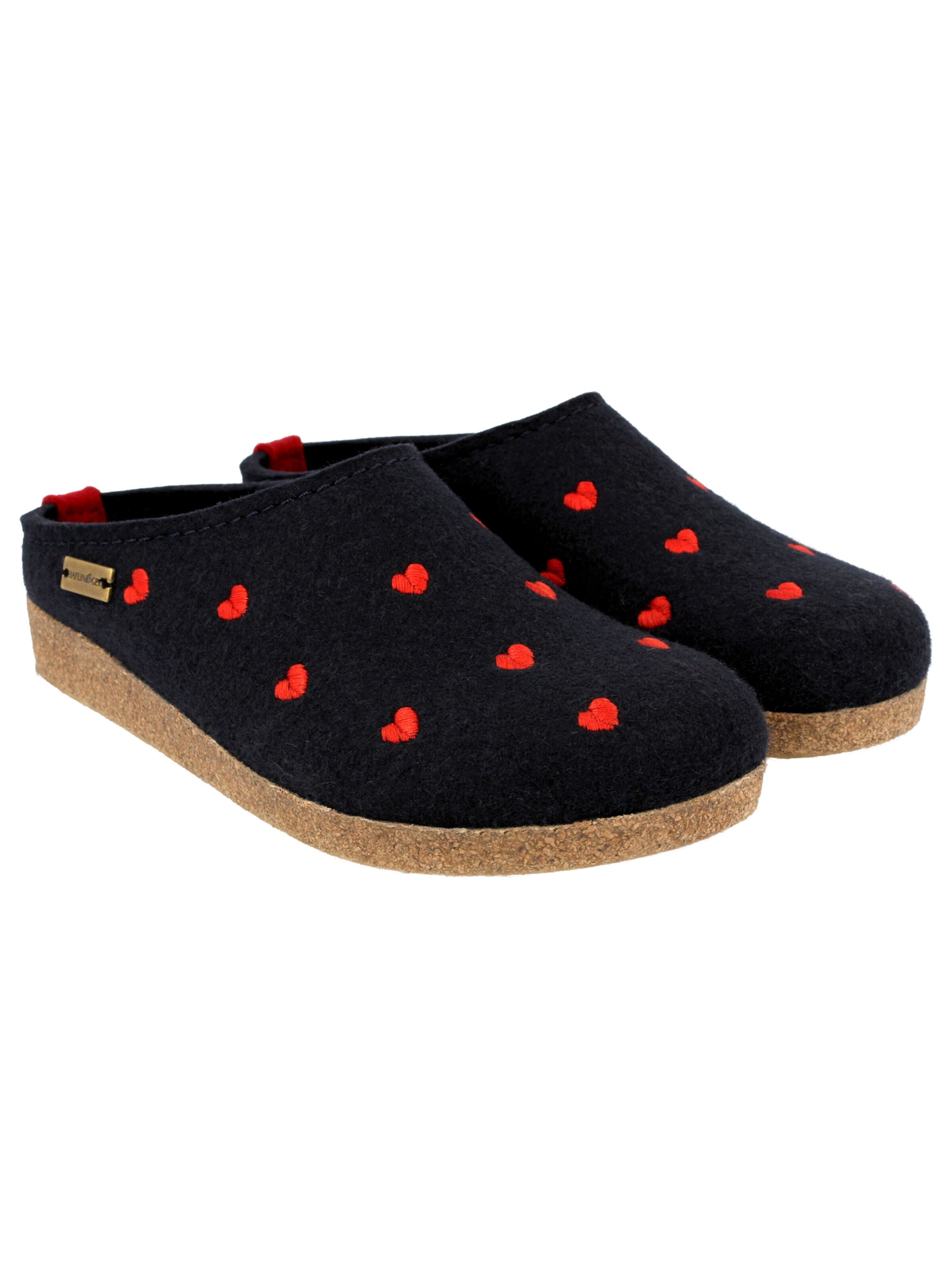 HAFLINGER Slippers 'Grizzly Cuoricini' in Blue