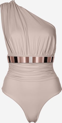 SEA ME SWIM Badeanzug 'MONACO Roségold Edition' in Beige: Vorderseite