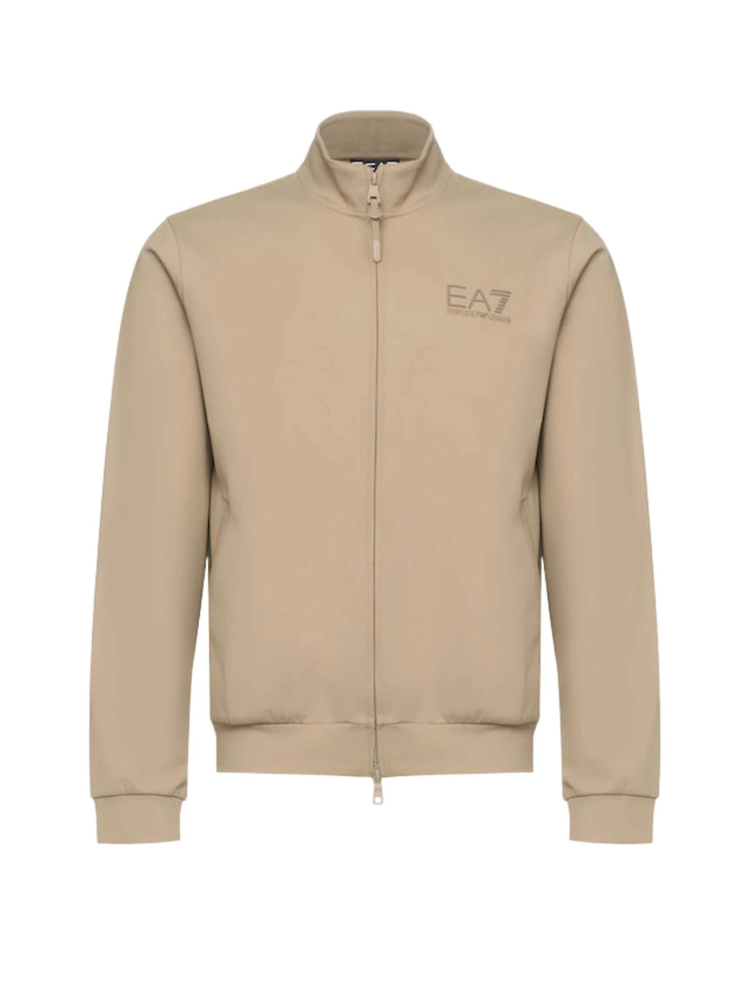 Veste de survêtement 'FELPA' EA7 Emporio Armani en beige : devant