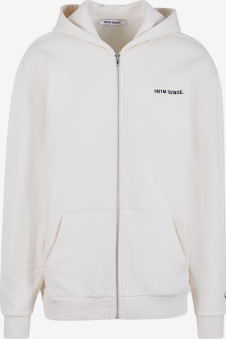 9N1M SENSE - Sudadera con cremallera 'Essential' en blanco: frente