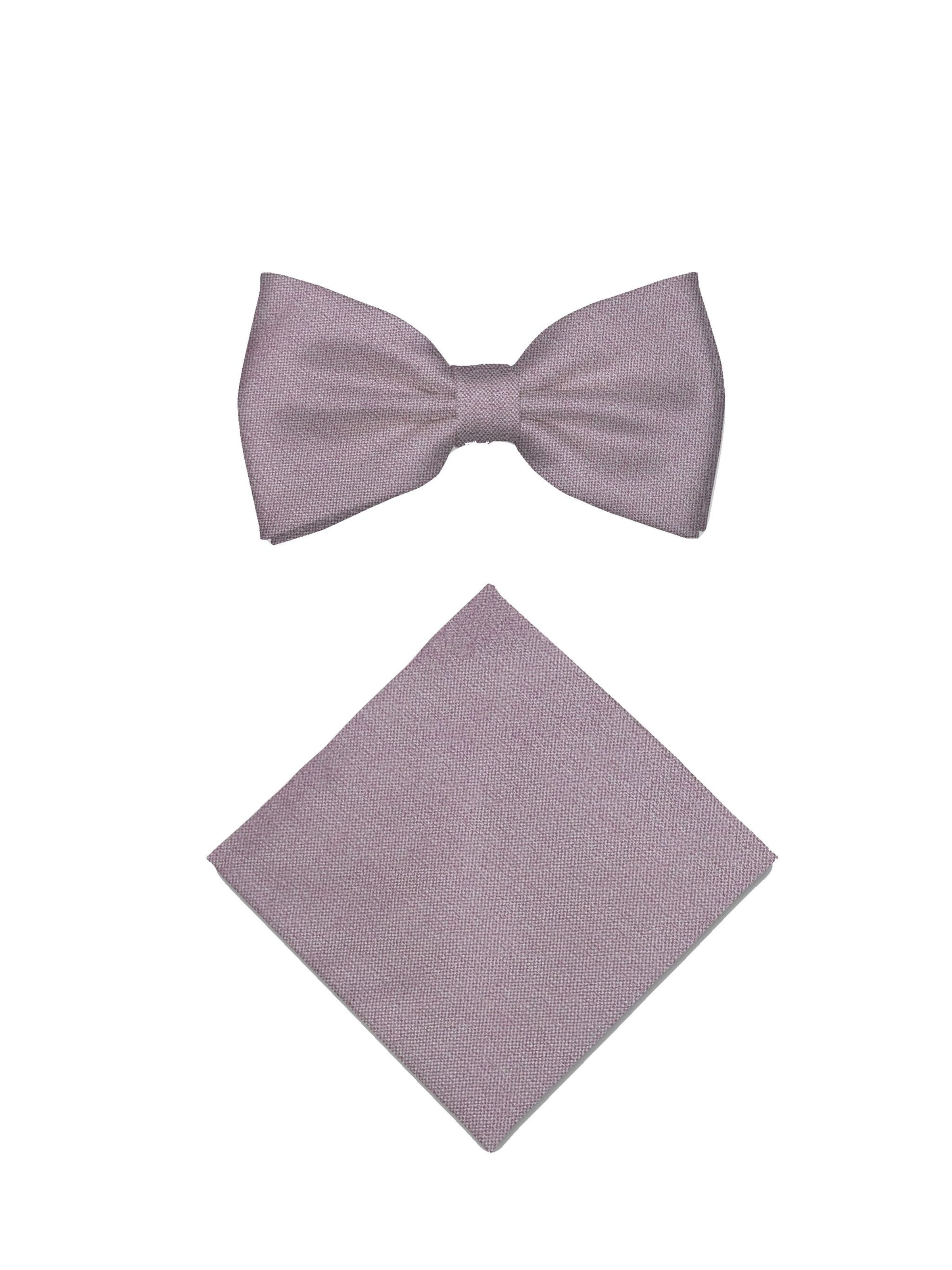 Real Guys Set Fliege mit Einstecktuch in Pink: Vorderseite