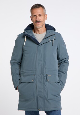 Parka d’hiver Schmuddelwedda en bleu : devant