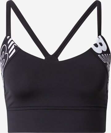 Bustier Soutien-gorge de sport new balance en noir : devant