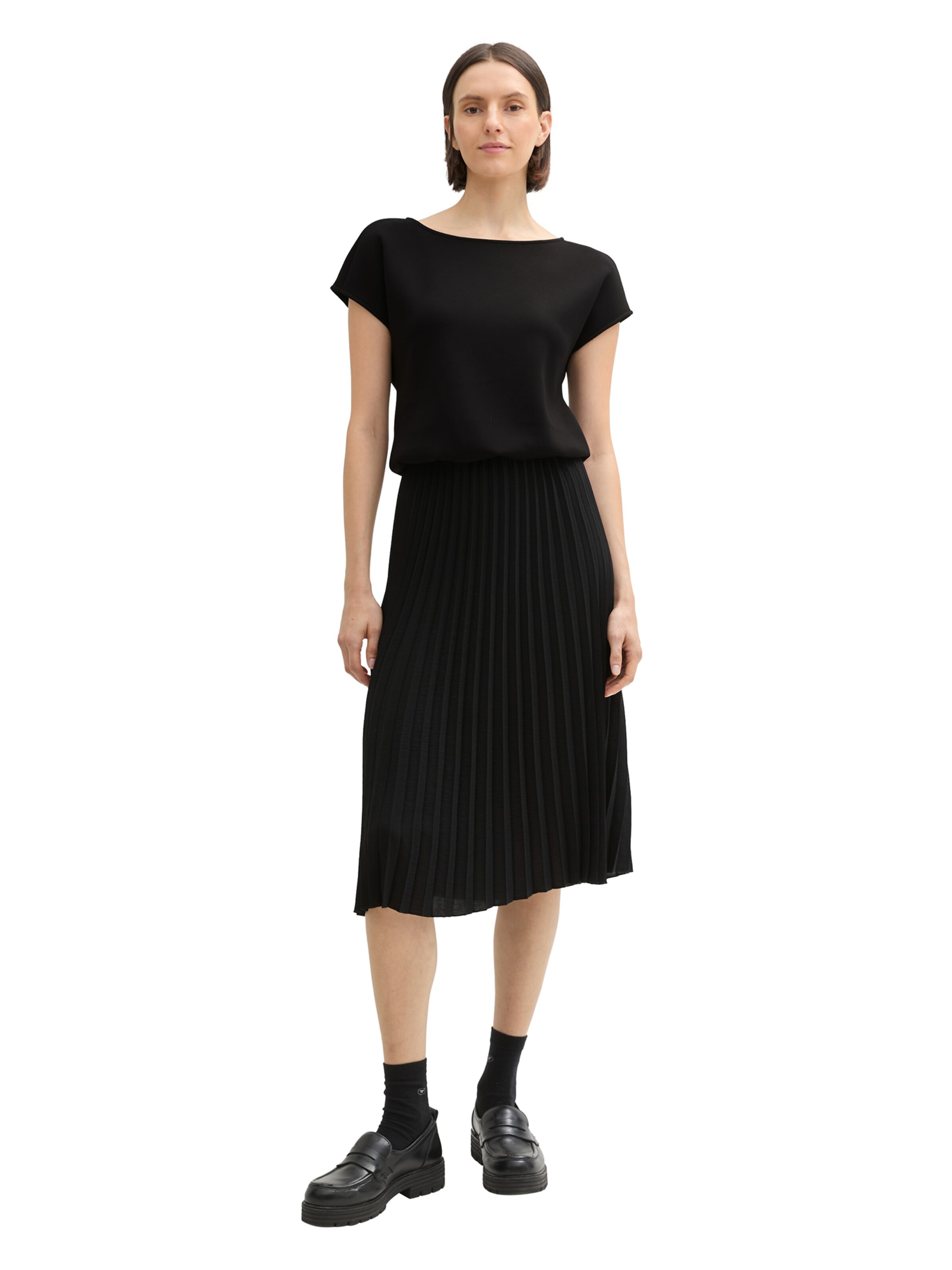 TOM TAILOR Kleid in Schwarz