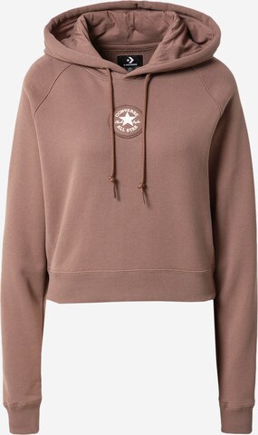 CONVERSE Sweatshirt in Bruin: voorkant