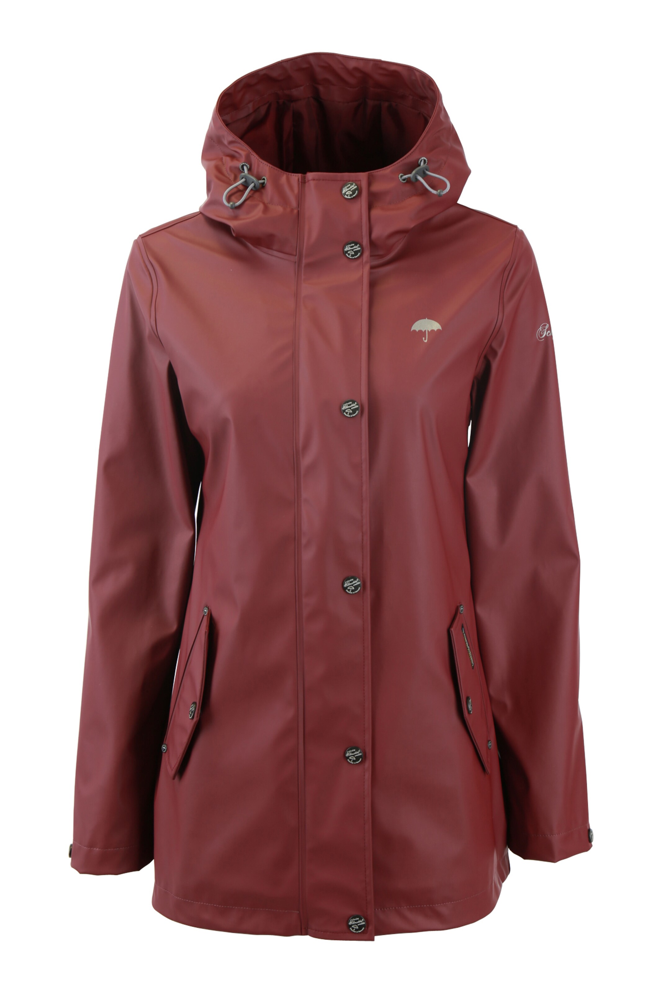 Schmuddelwedda Toiminnallinen takki värissä punainen: etupuoli