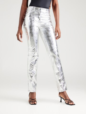 Regular Pantalon River Island en argent : devant