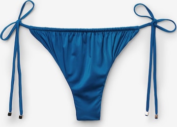 CALZEDONIA Bikini Bottoms 'Shiny Satin' in Blue: front