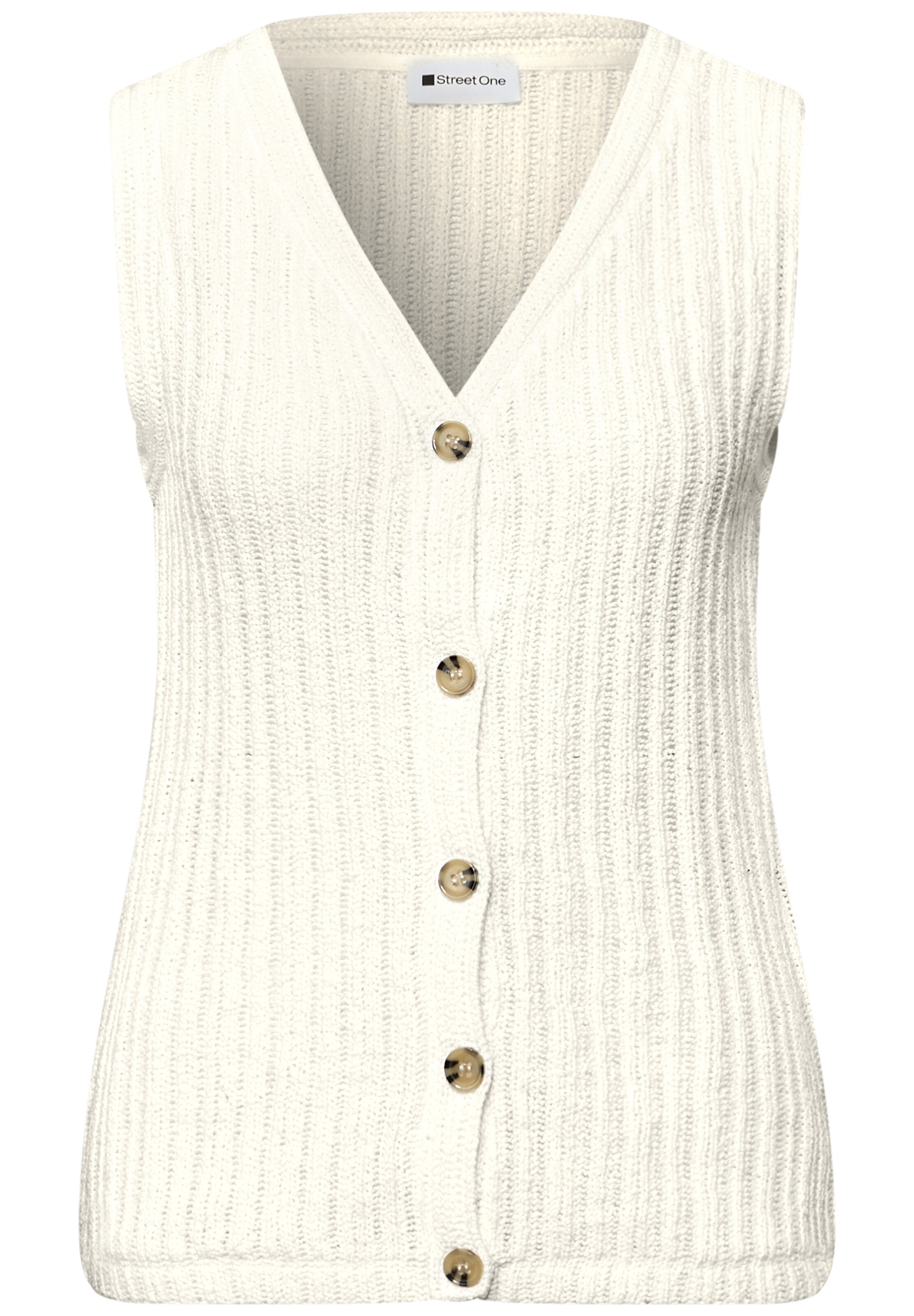 STREET ONE Knitted Vest in Wool white, Item view