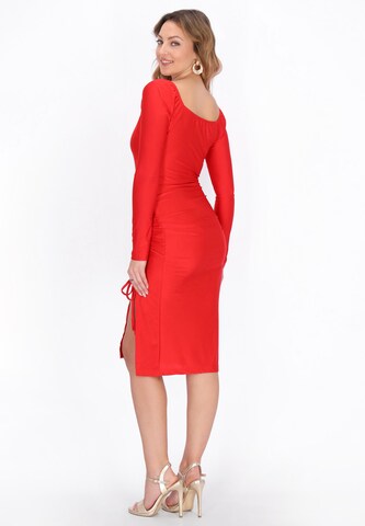 faina - Vestido 'Festive' em vermelho