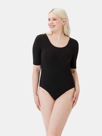 Les Lunes Shirtbody 'Charlotte' in Schwarz: predná strana