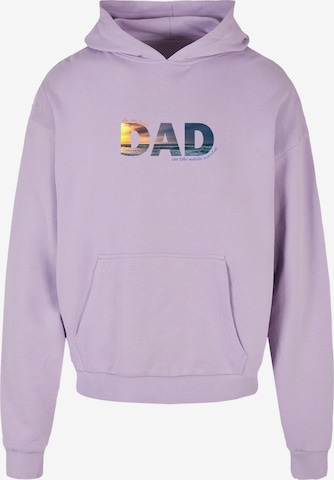 Merchcode Sweatshirt 'For The Best Dad' in Lila: voorkant