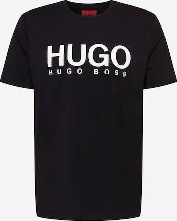 HUGO Тениска 'Dolive' в черно: отпред