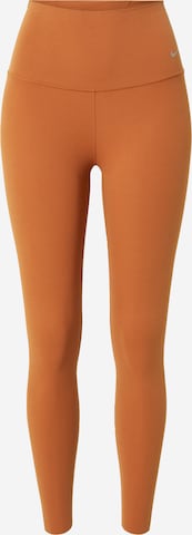 Skinny Pantalon de sport 'ZENVY' NIKE en orange : devant