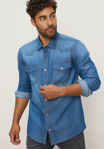 ARIZONA Regular fit Button Up Shirt in Blue: front
