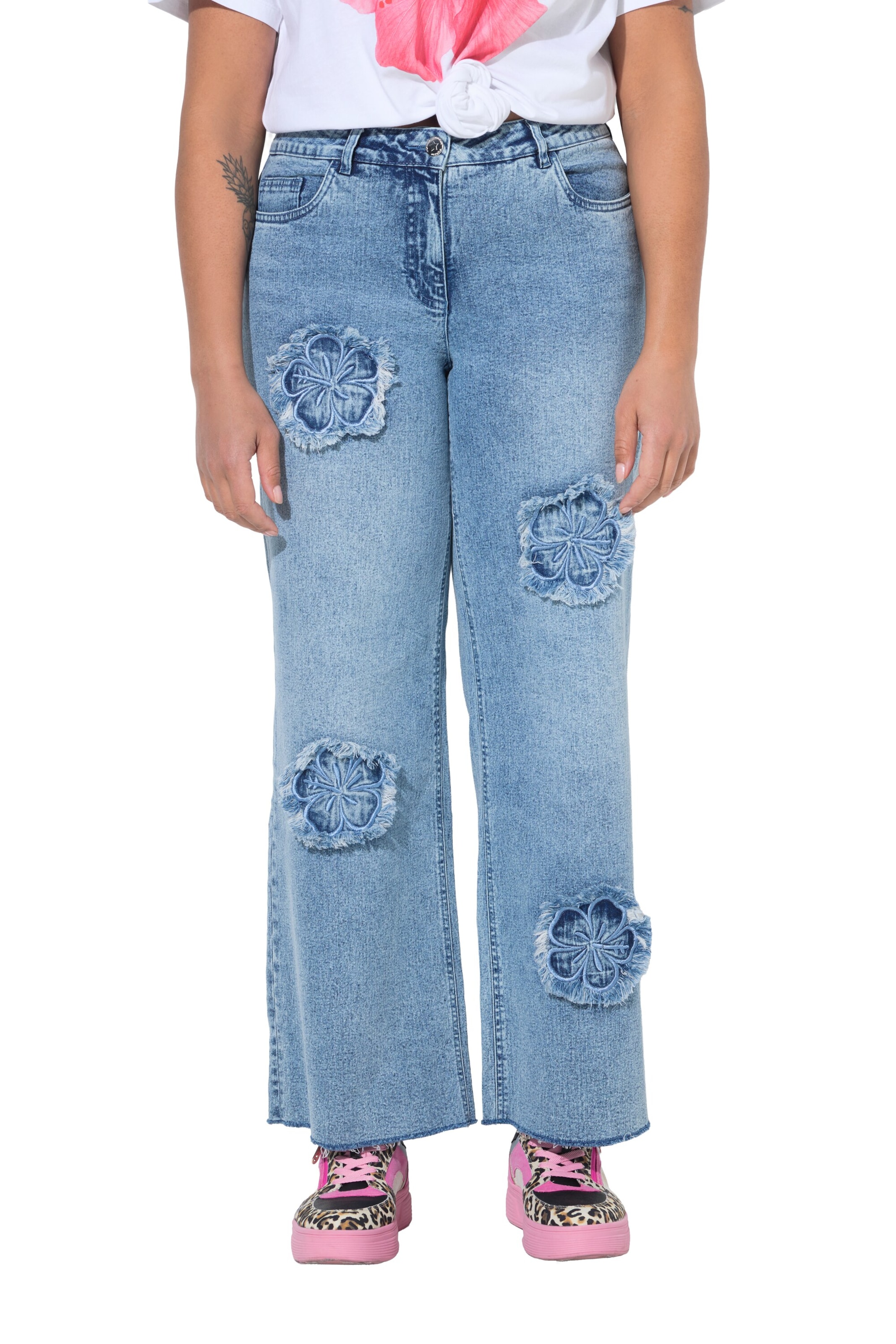 Angel of Style Wide Leg Jeans in Blau: Vorderseite