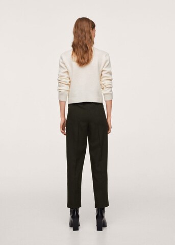 MANGO Regular Pleat-Front Pants in Black