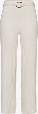 évasé Pantalon 'Lauren' Les Lunes en blanc : devant