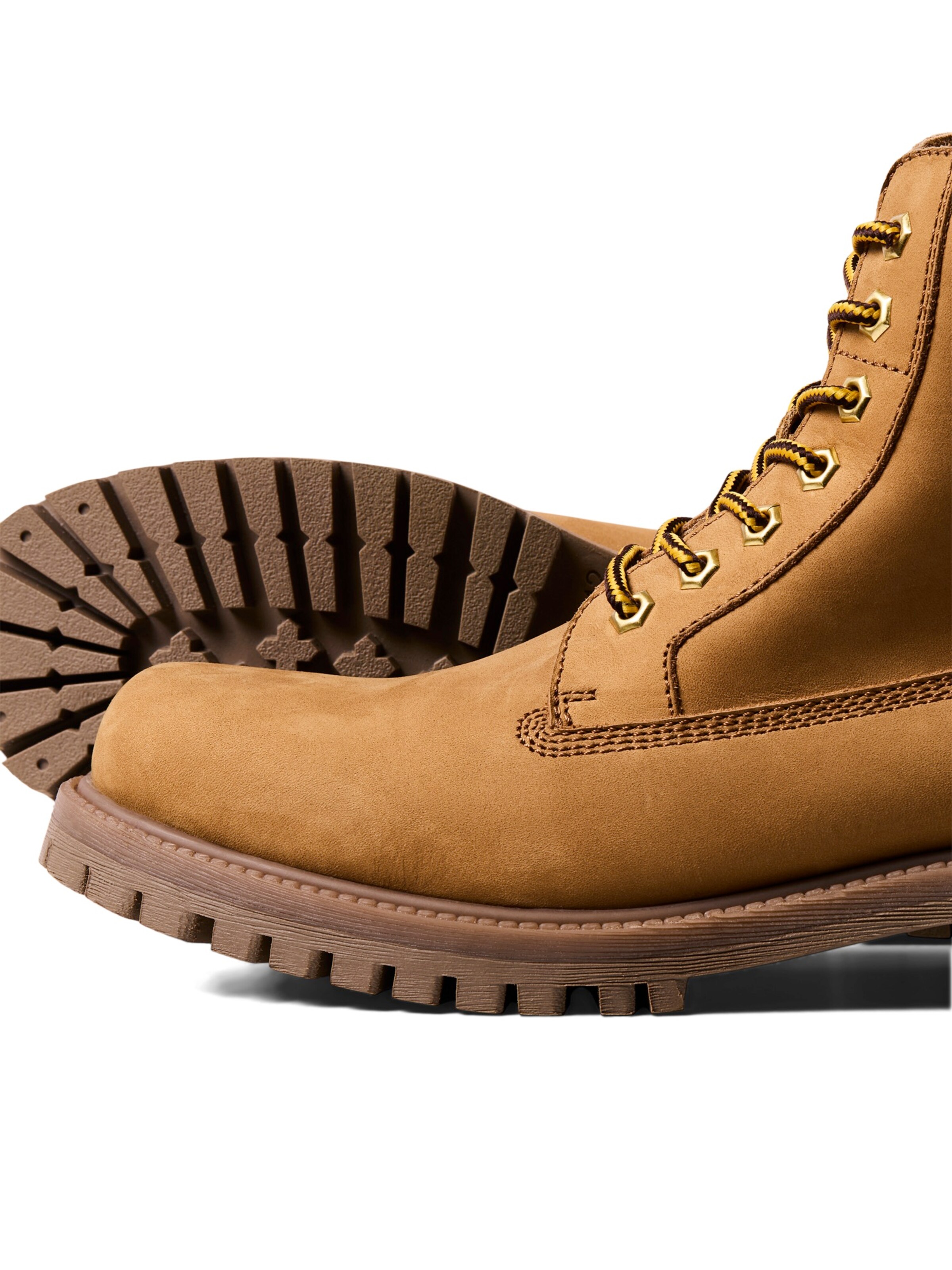 JACK & JONES - Botas con cordones 'JFWMONTANA' en amarillo